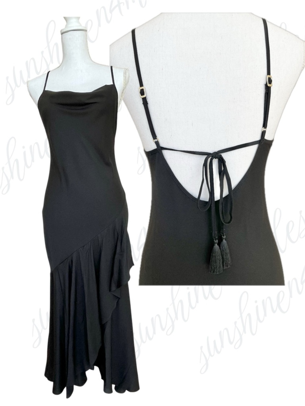Victoria's Secret Swim Beachwear Vacation Flounce Spaghetti-Strap Midi Dress